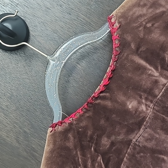 Rare brown velvet antique Bedouin embroidered dress up to XXL - Picture 8 of 9